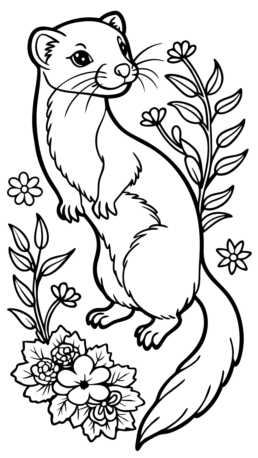 ferret coloring page